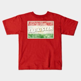 Tajikistan Vintage style retro souvenir Kids T-Shirt